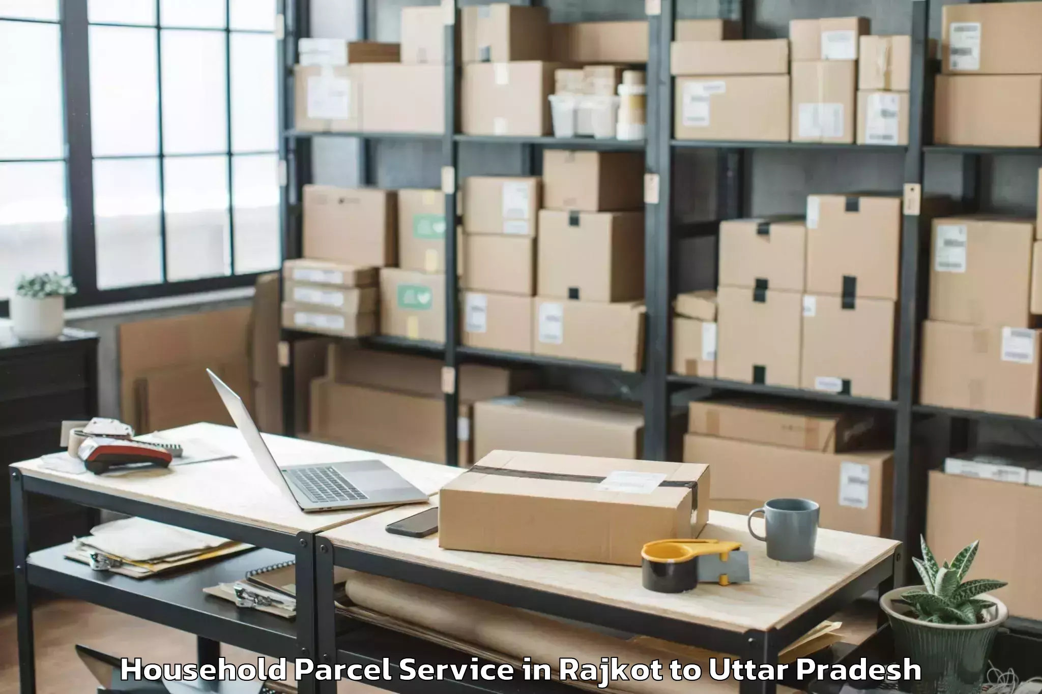 Professional Rajkot to Prayagraj Household Parcel